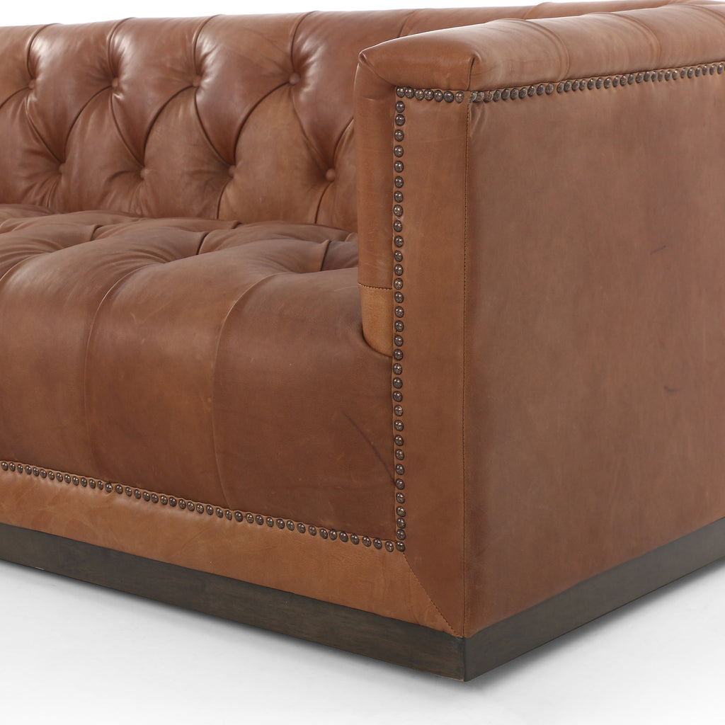 Mavelle Arlo Leather Sofa sofa - Side View