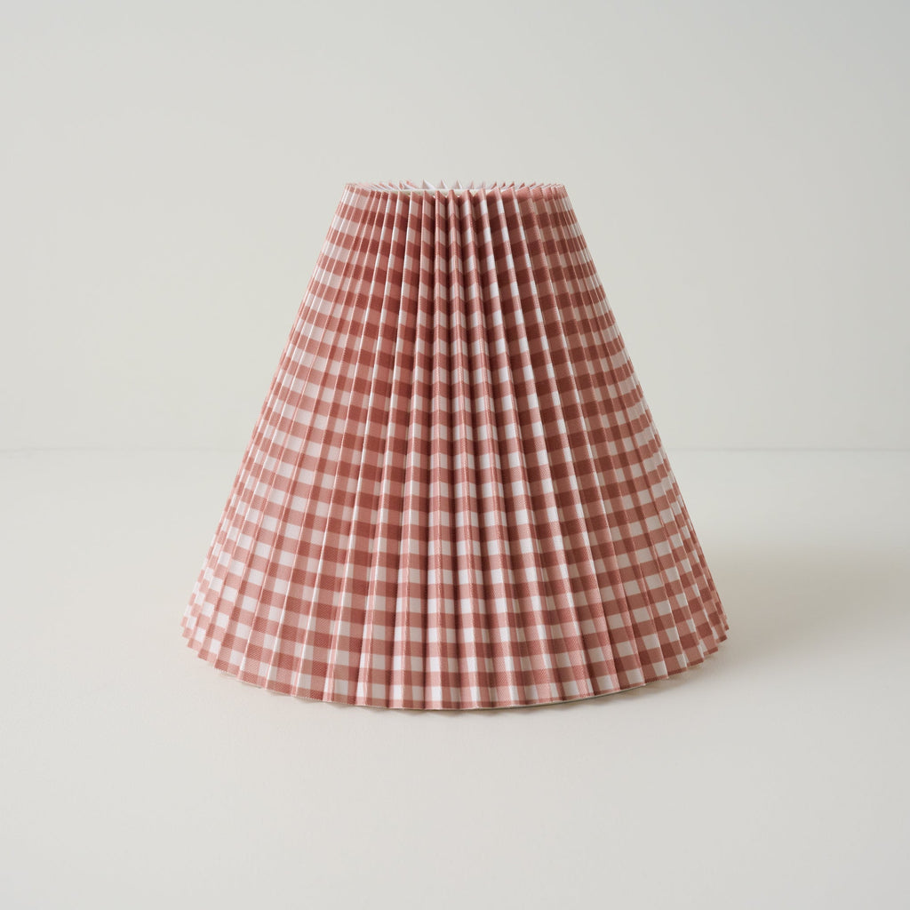 Mavelle Mocha Gingham Shade lamp shade - Detail View