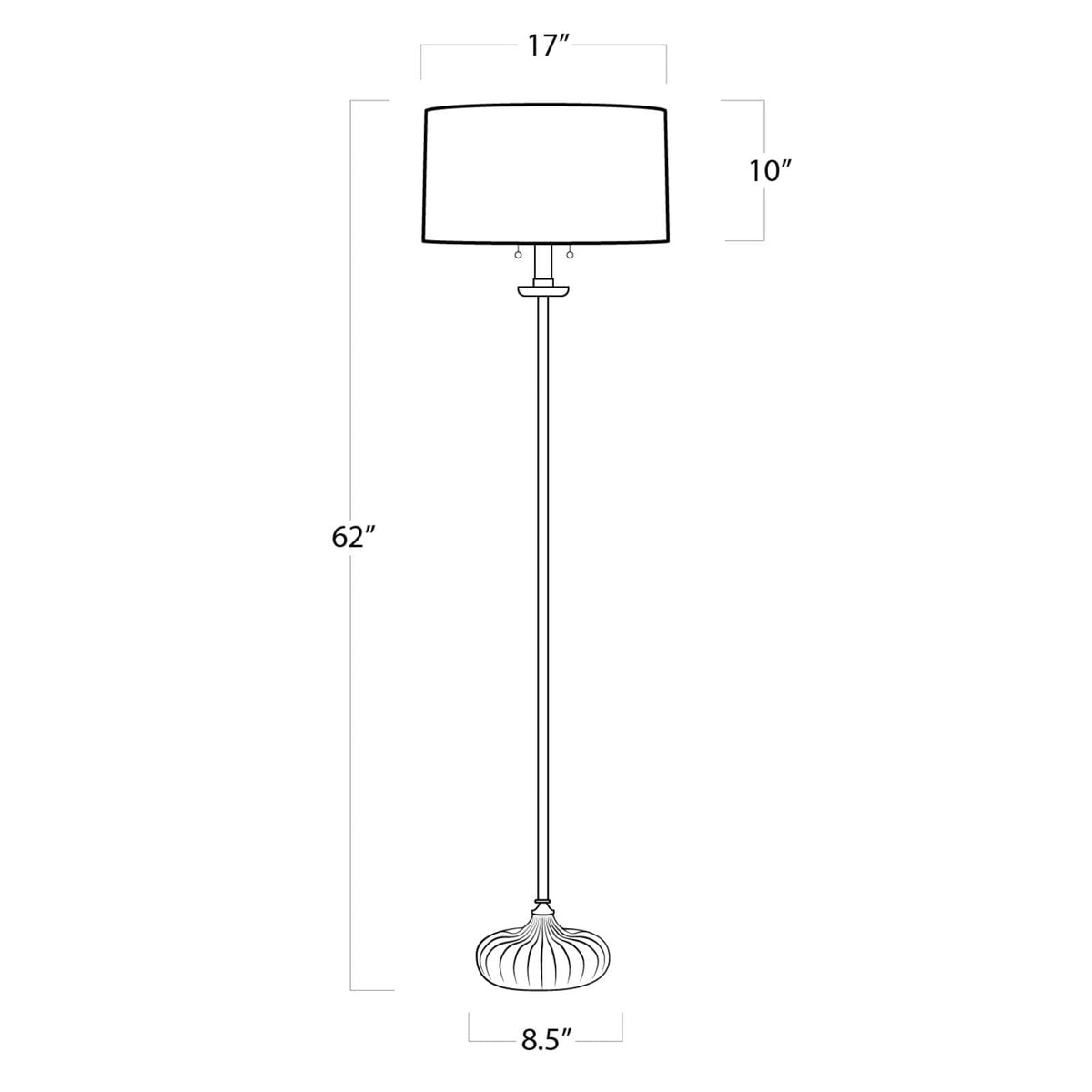 Mavelle Clove Floor Lamp floor lamp - Side View