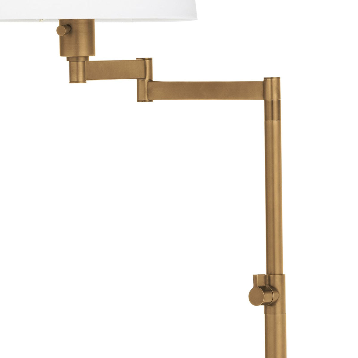 Mavelle Natural Brass Swivel Floor Lamp floor lamp - Styled in Room