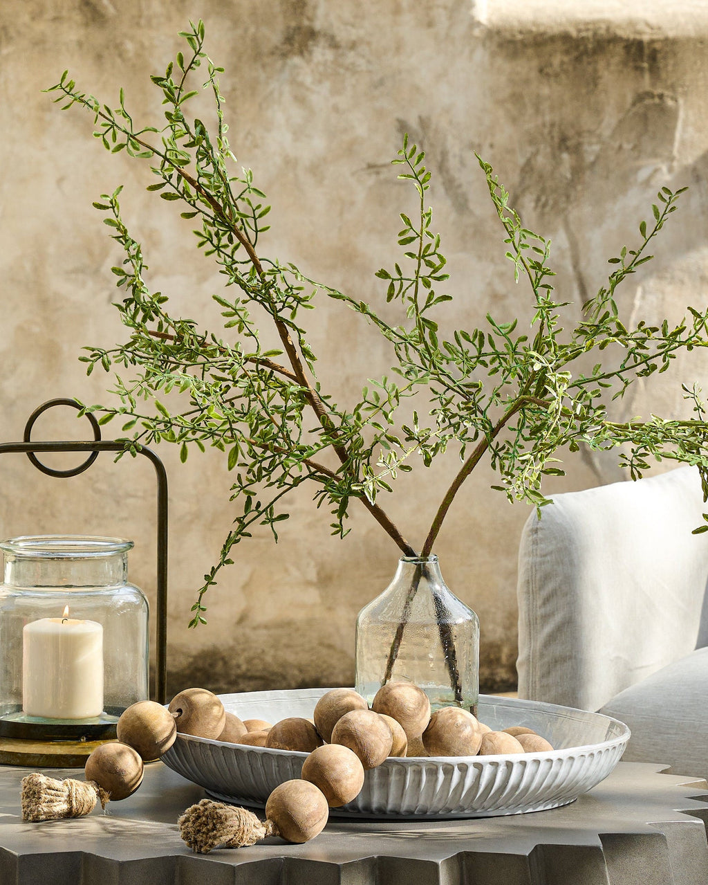 Mavelle Real Touch Myrtle Leaf Branch faux floral stem