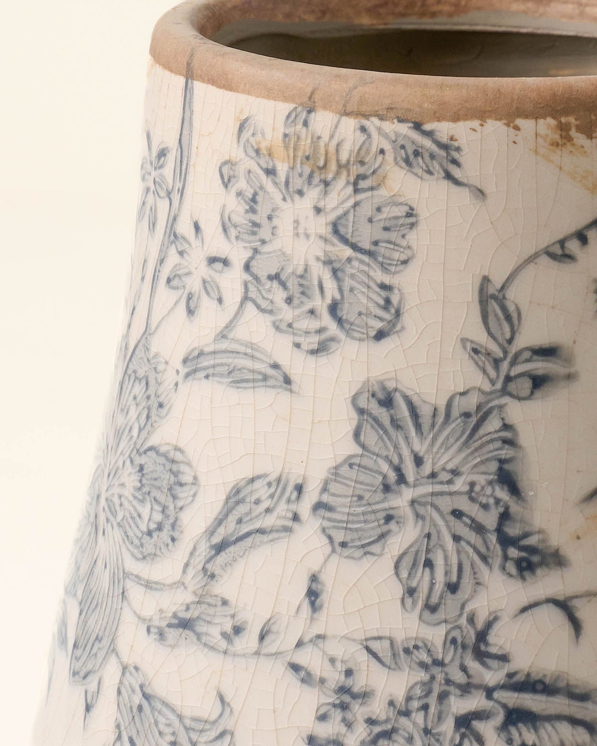 Mavelle Black and White Distressed Vase vase - Styled in Room