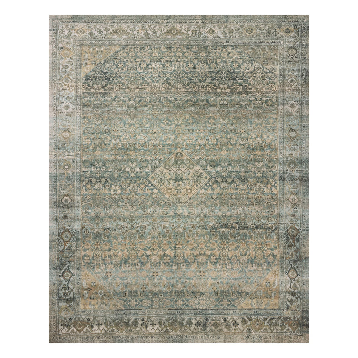 Mavelle Wimberly Lagoon Wheat Rug area rug - Detail View