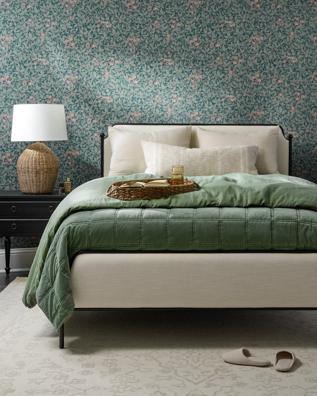 Mavelle Weekend Velvet Quilt - Dusty Green quilt - View 7