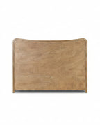 Mavelle Kennie Upholstered Bed Frame with Carved Solid Oak and Linen Headboard headboard - Alternate View