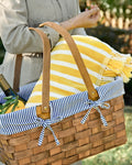 Mavelle Striped Beach & Picnic Blanket - Monaco Mimosa Outdoor Blanket throw blanket