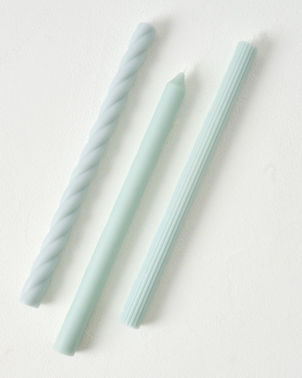 Mavelle Assorted Light Blue Taper Candle Set candle - Detail View