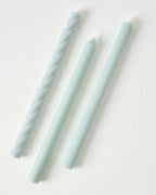 Mavelle Assorted Light Blue Taper Candle Set candle - Detail View