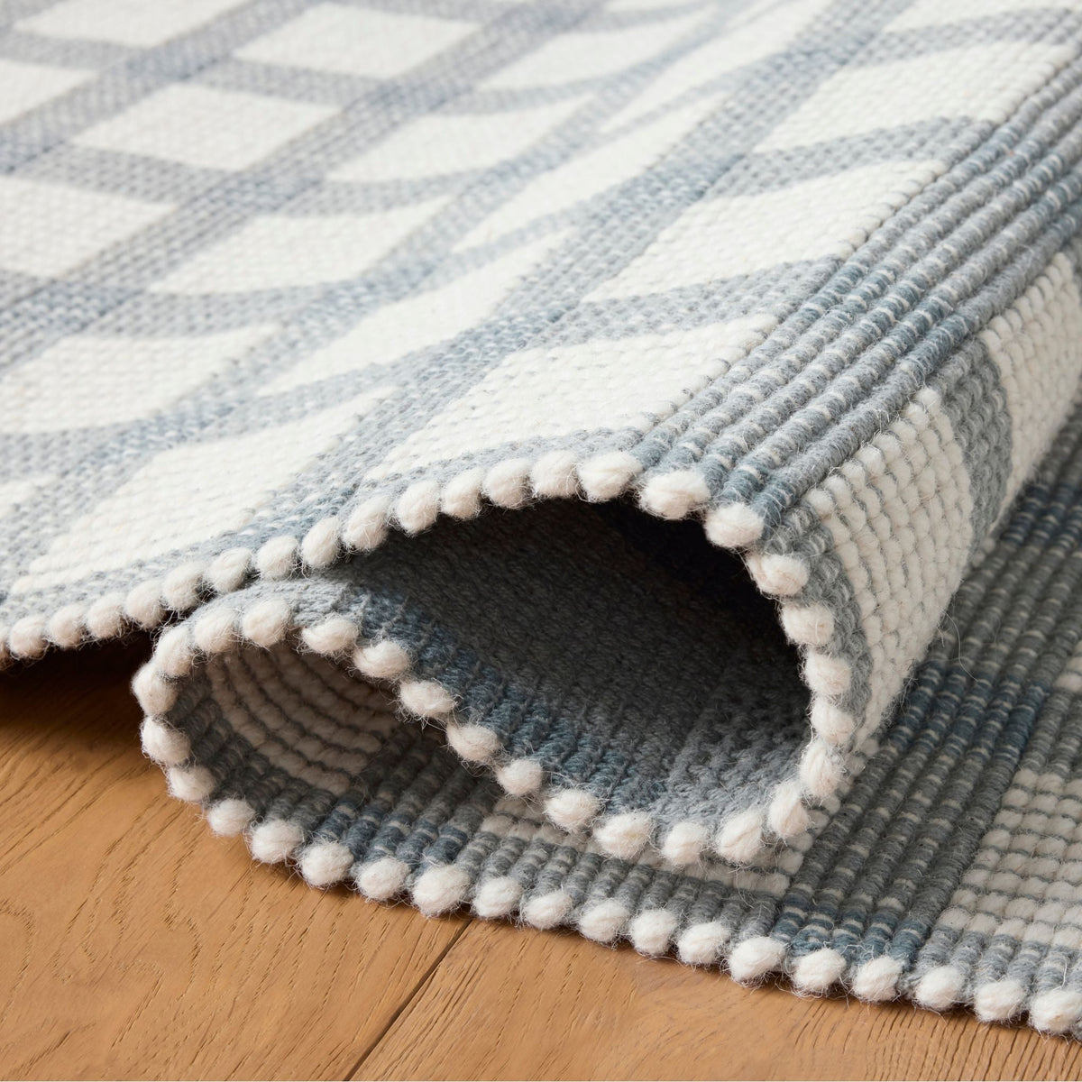 Mavelle Ryder Blue Ivory Rug area rug - Side View