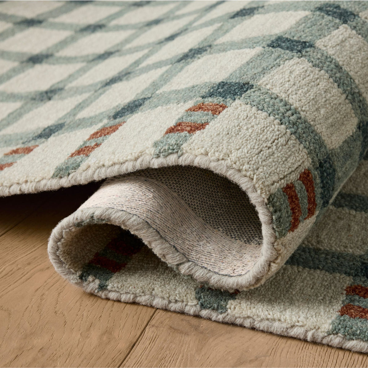 Mavelle Waylon Spa Brick Rug area rug - Side View