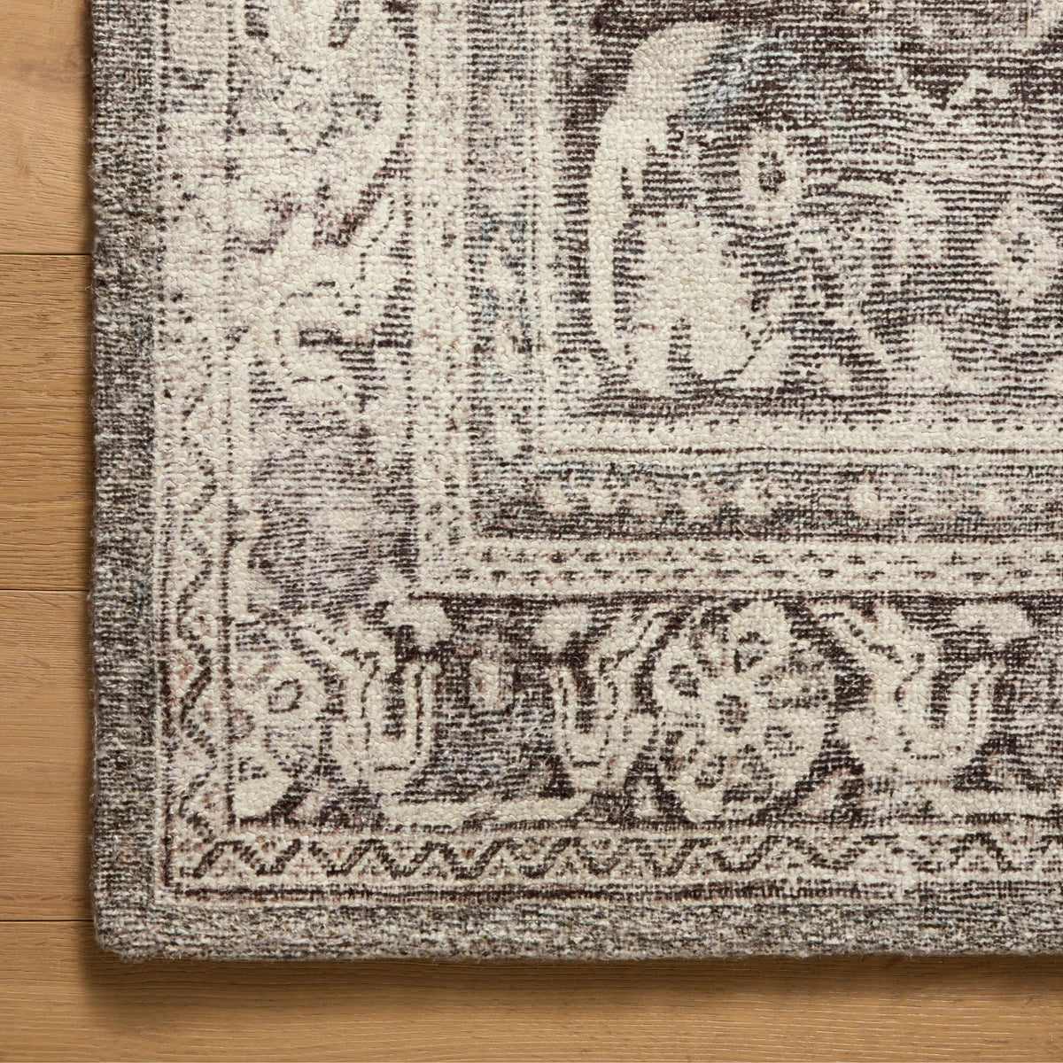 Mavelle Wimberly Ink Bone Rug area rug - Styled in Room