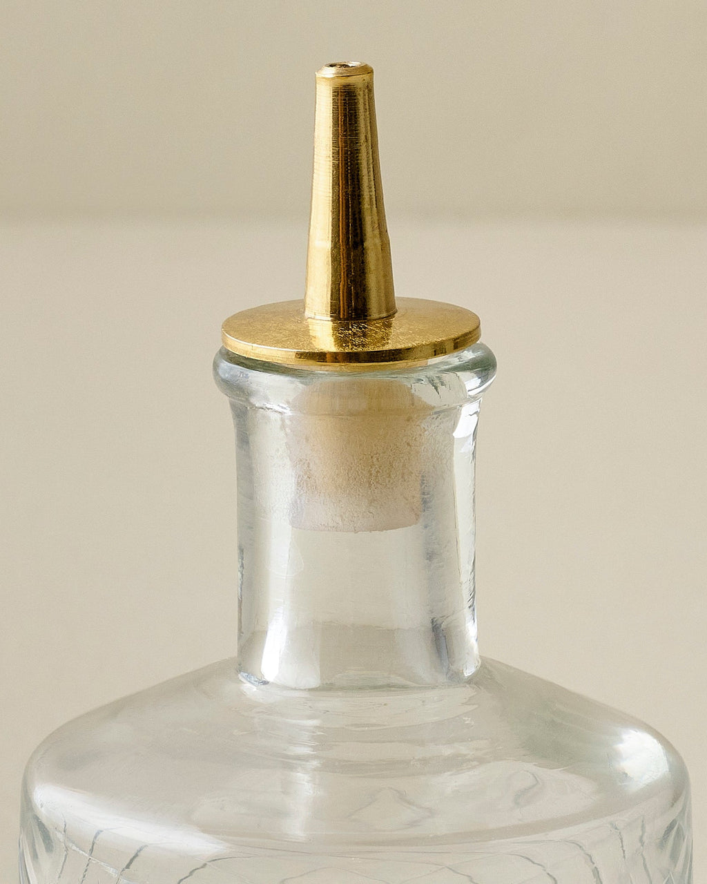 Mavelle Vintage-Inspired Etched Glass Bottle drinking glass - Close-Up