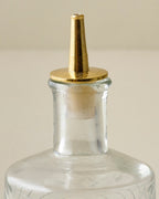 Mavelle Vintage-Inspired Etched Glass Bottle drinking glass - Close-Up
