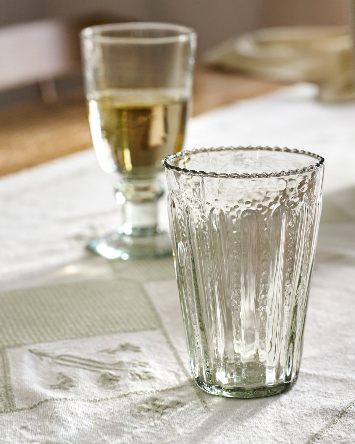 Mavelle Elizabeth Bottle Cut Glass Tumbler drinking glass - Close-Up