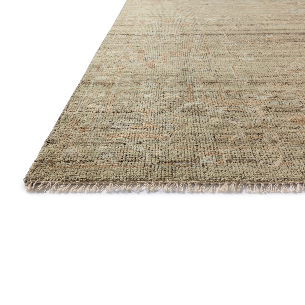 Mavelle Abigail Green Multi Rug area rug - Styled in Room