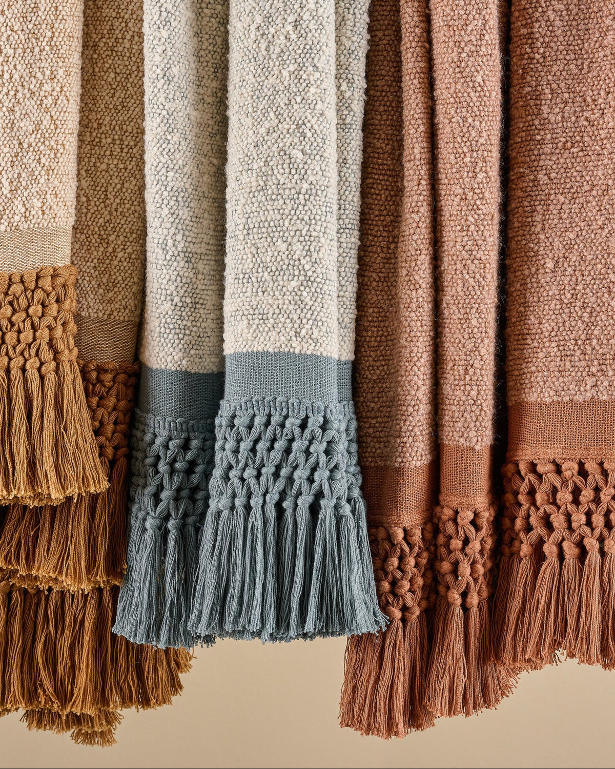 Mavelle Adobe Essential Tassel Throw throw blanket - Side View