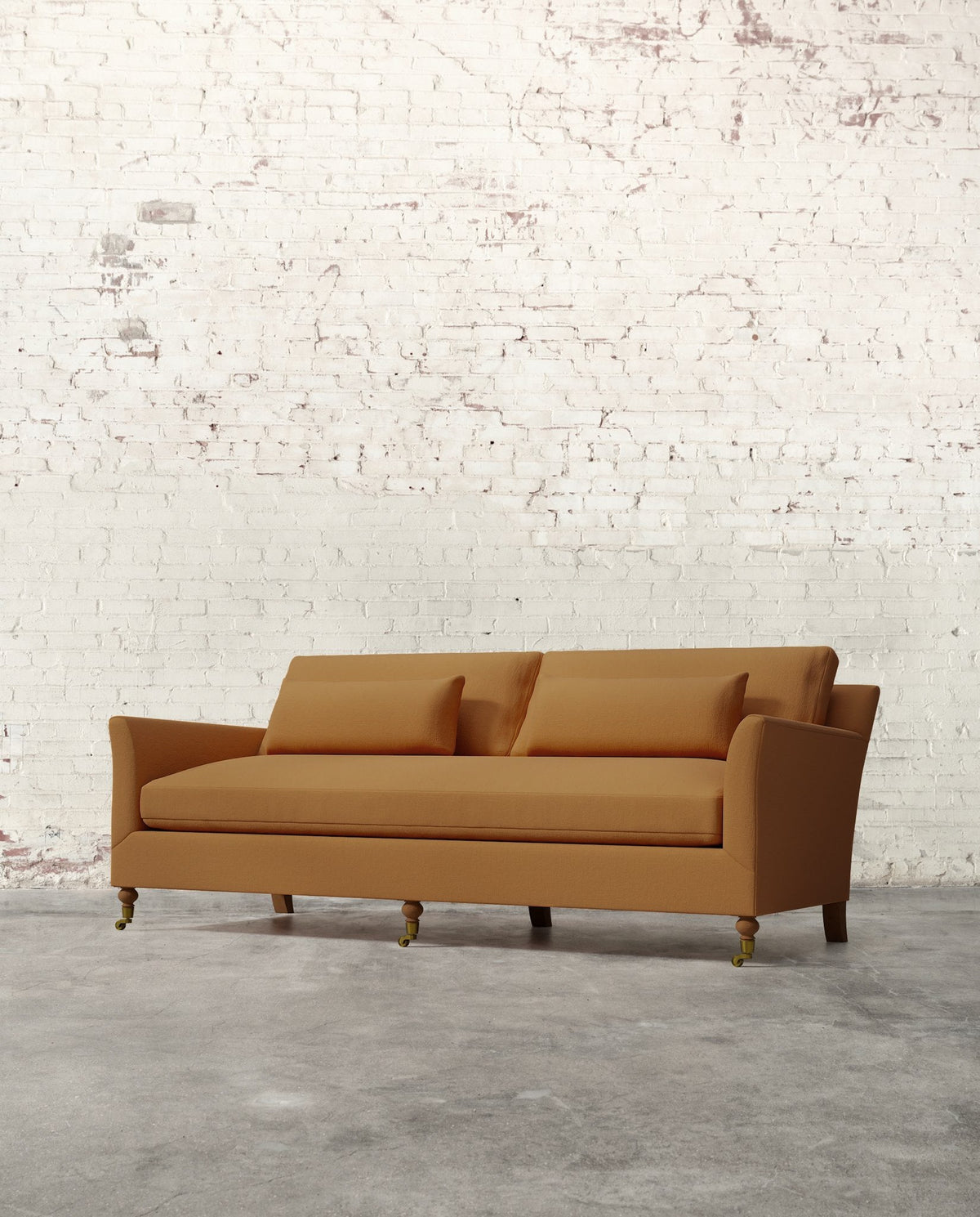 Mavelle Alfie 87" Bench Sofa with Brass Casters sofa - View 23