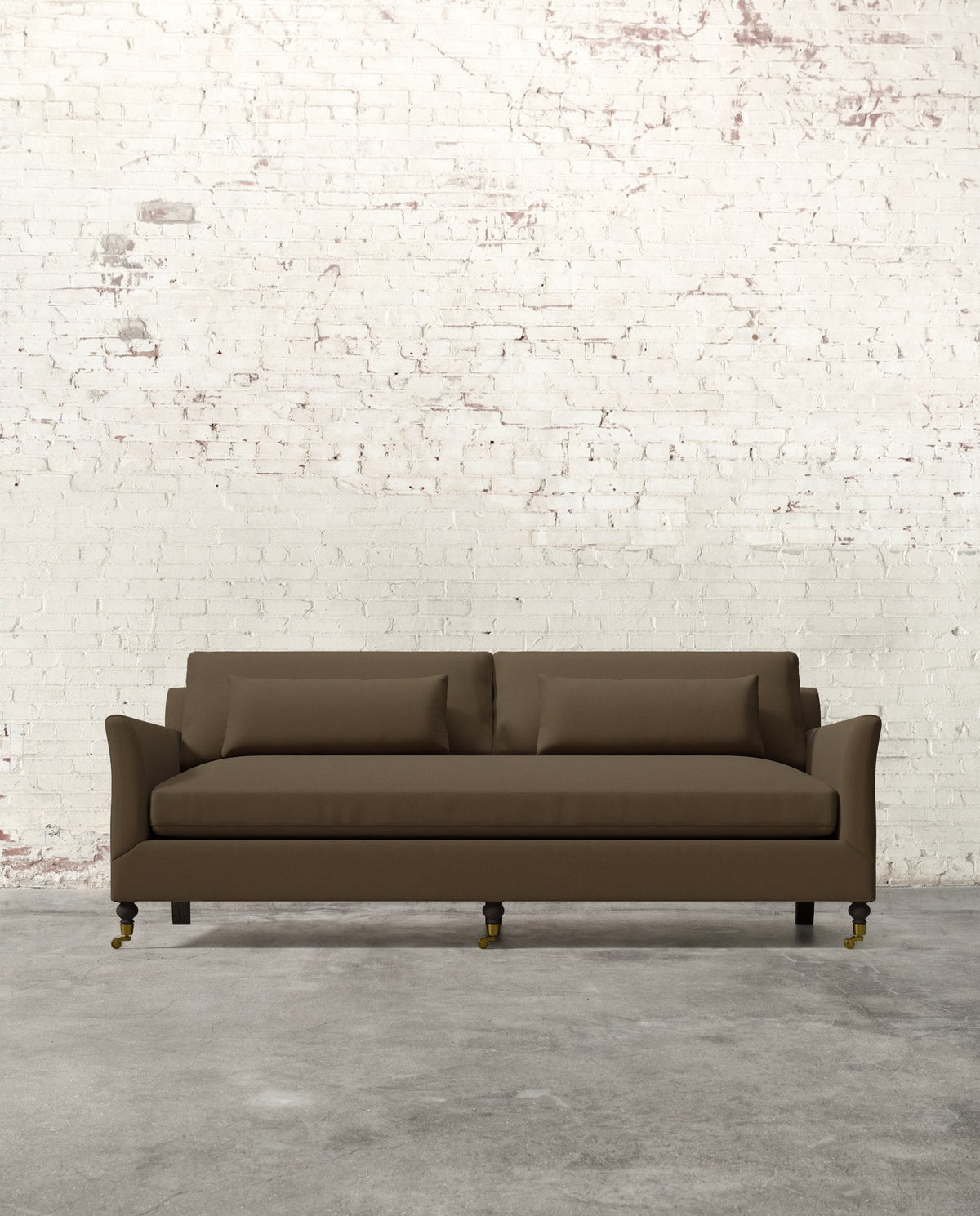 Mavelle Alfie 87" Bench Sofa with Brass Casters sofa - View 14