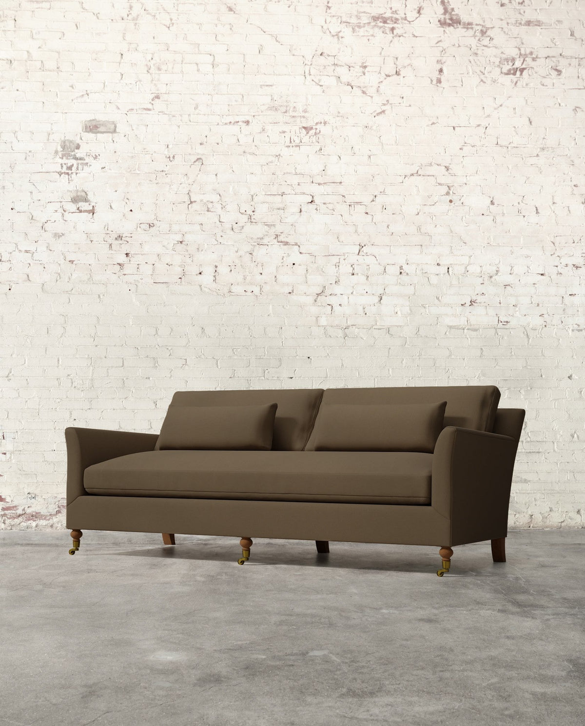 Mavelle Alfie 87" Bench Sofa with Brass Casters sofa - View 24