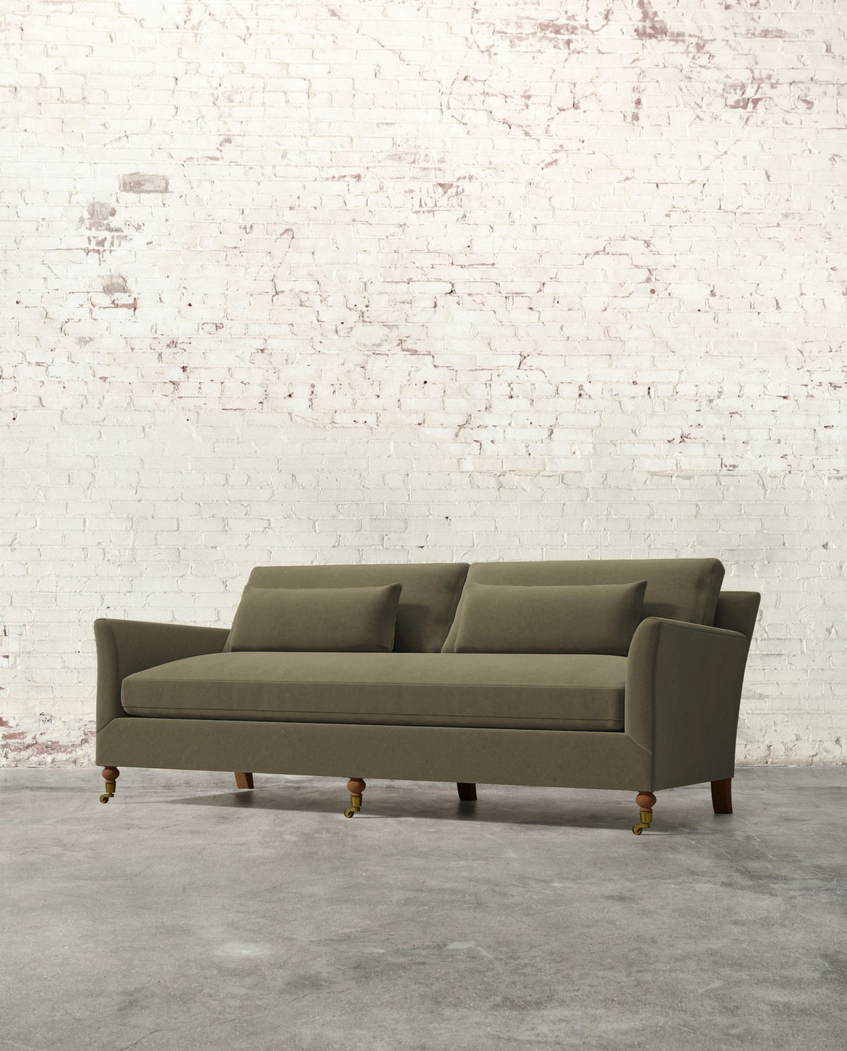 Mavelle Alfie 87" Bench Sofa with Brass Casters sofa - View 31