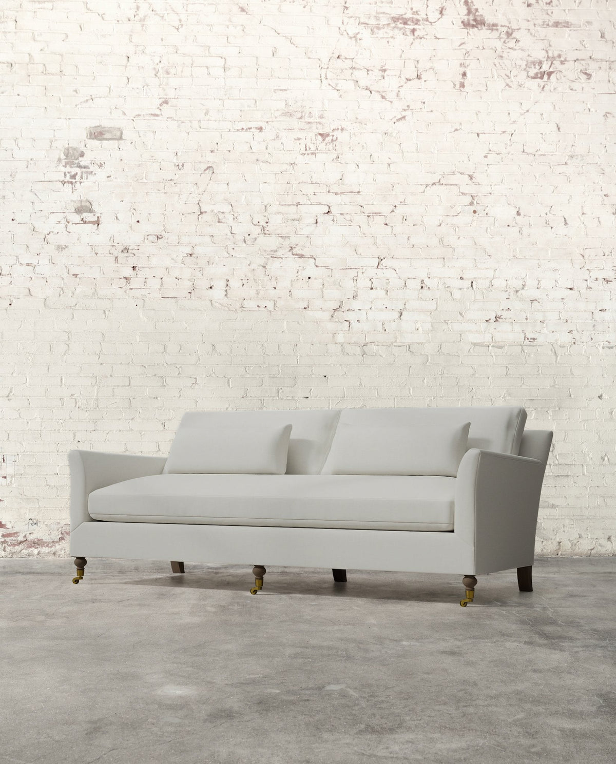 Mavelle Alfie 87" Bench Sofa with Brass Casters sofa