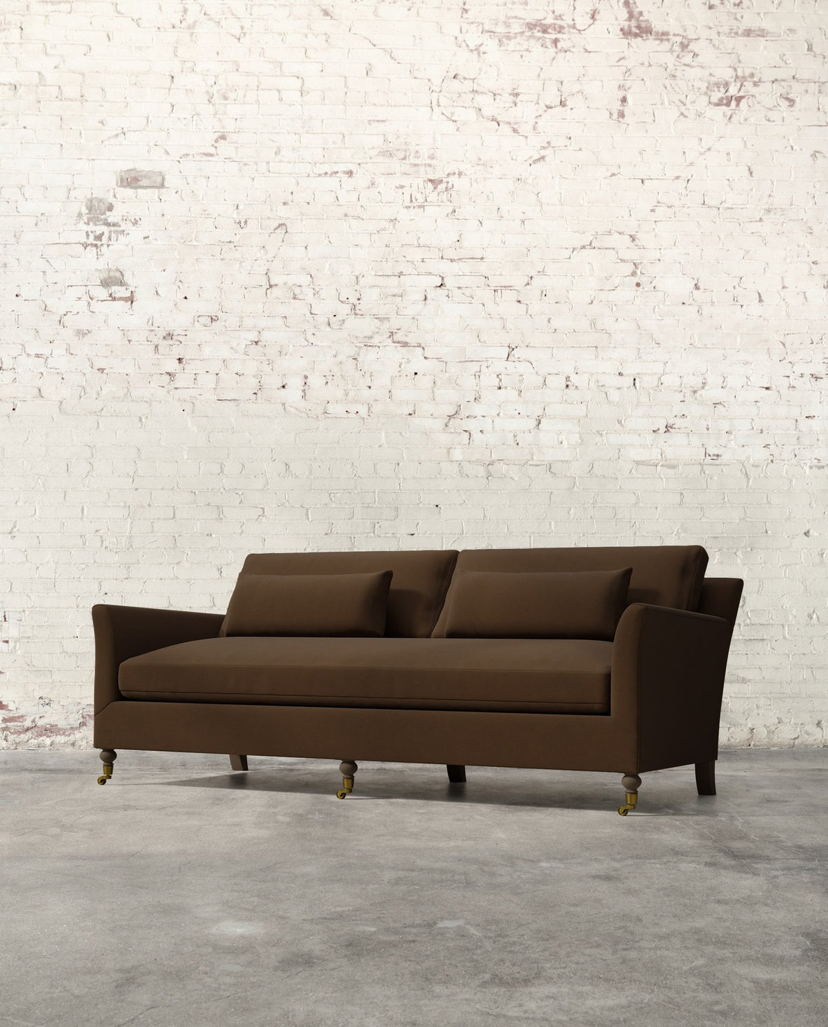 Mavelle Alfie 87" Bench Sofa with Brass Casters sofa - View 10