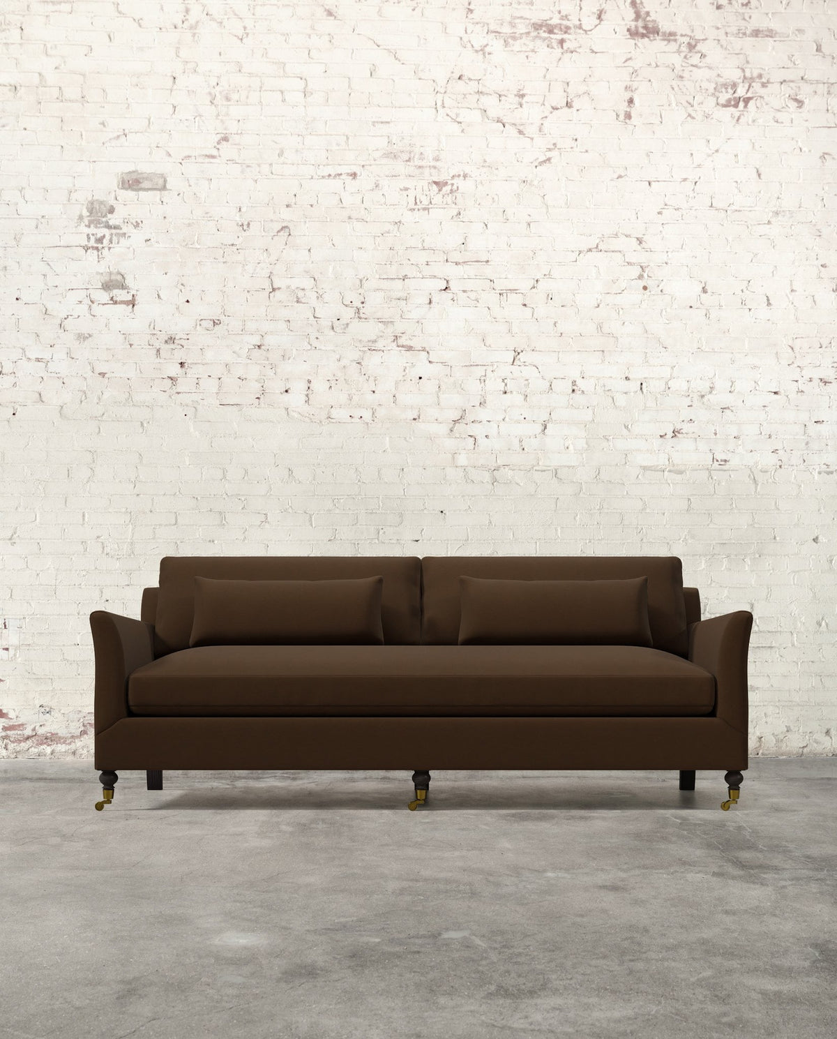 Mavelle Alfie 87" Bench Sofa with Brass Casters sofa - View 20