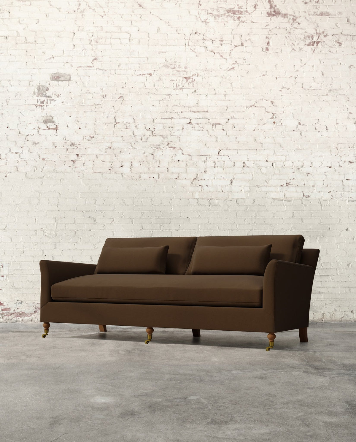 Mavelle Alfie 87" Bench Sofa with Brass Casters sofa - View 30