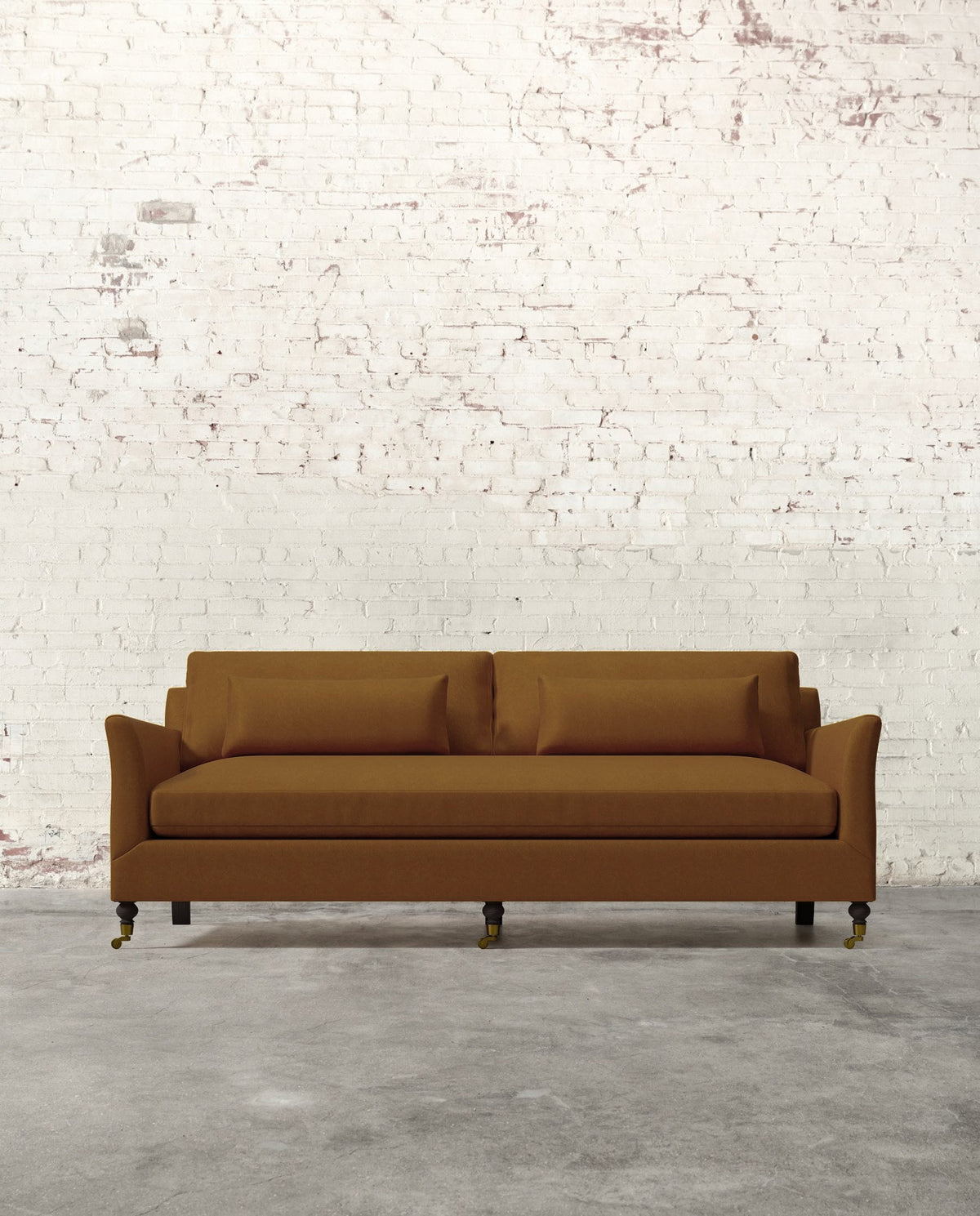 Mavelle Alfie 87" Bench Sofa with Brass Casters sofa - View 19