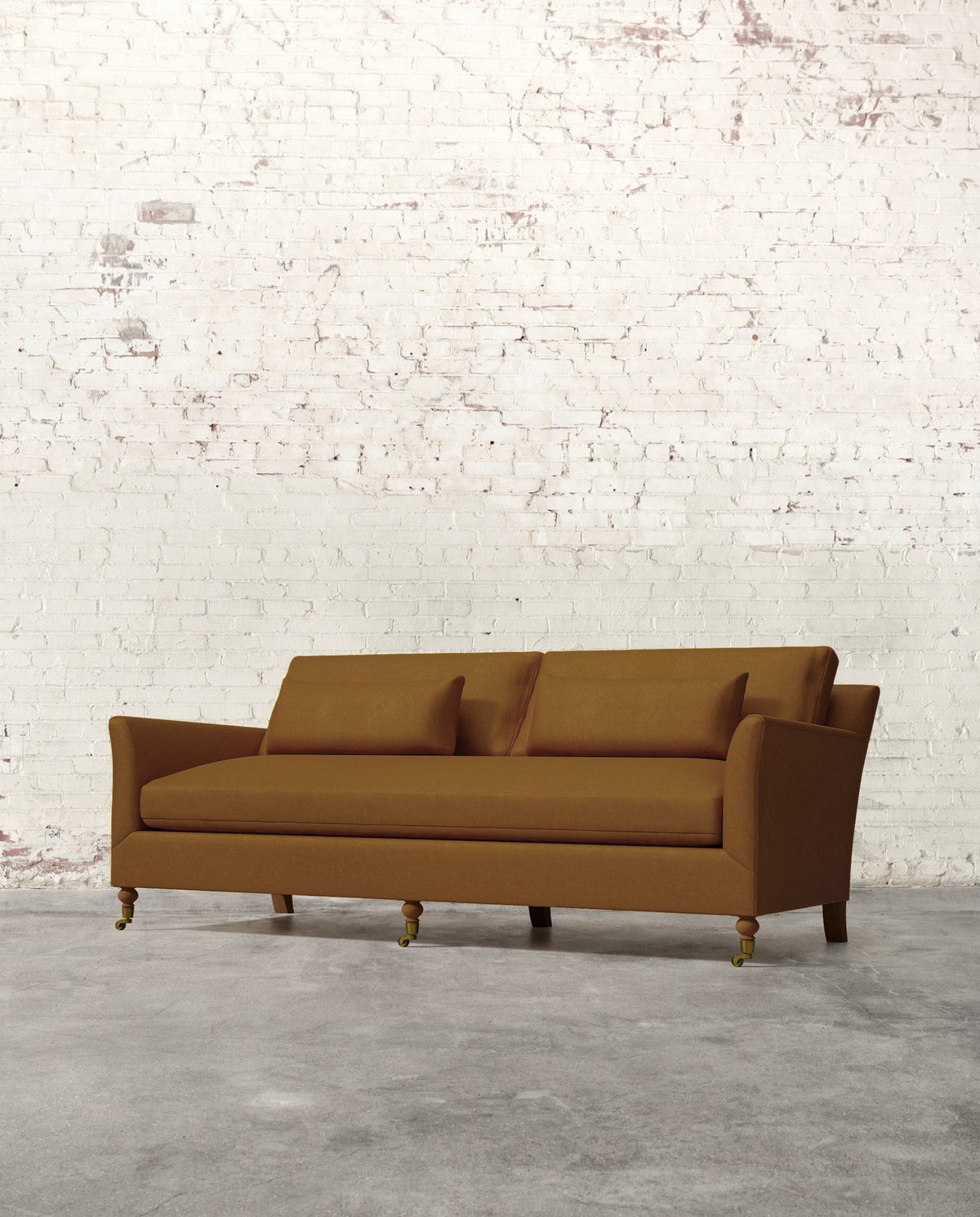 Mavelle Alfie 87" Bench Sofa with Brass Casters sofa - View 29