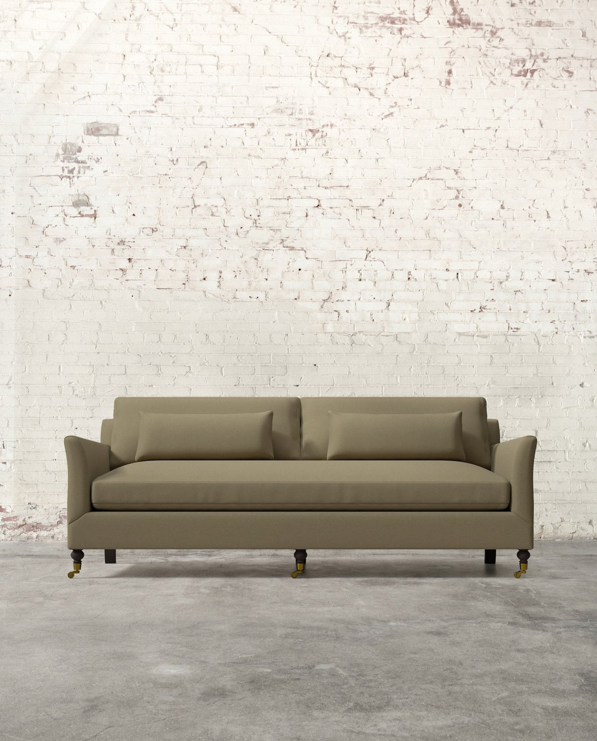 Mavelle Alfie 87" Bench Sofa with Brass Casters sofa - View 18