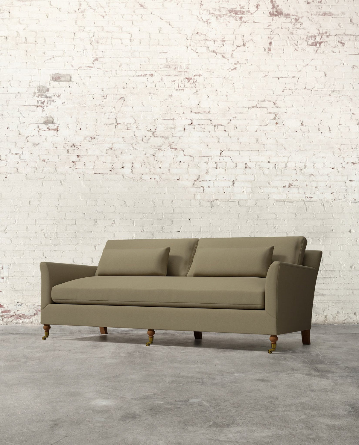 Mavelle Alfie 87" Bench Sofa with Brass Casters sofa - View 28