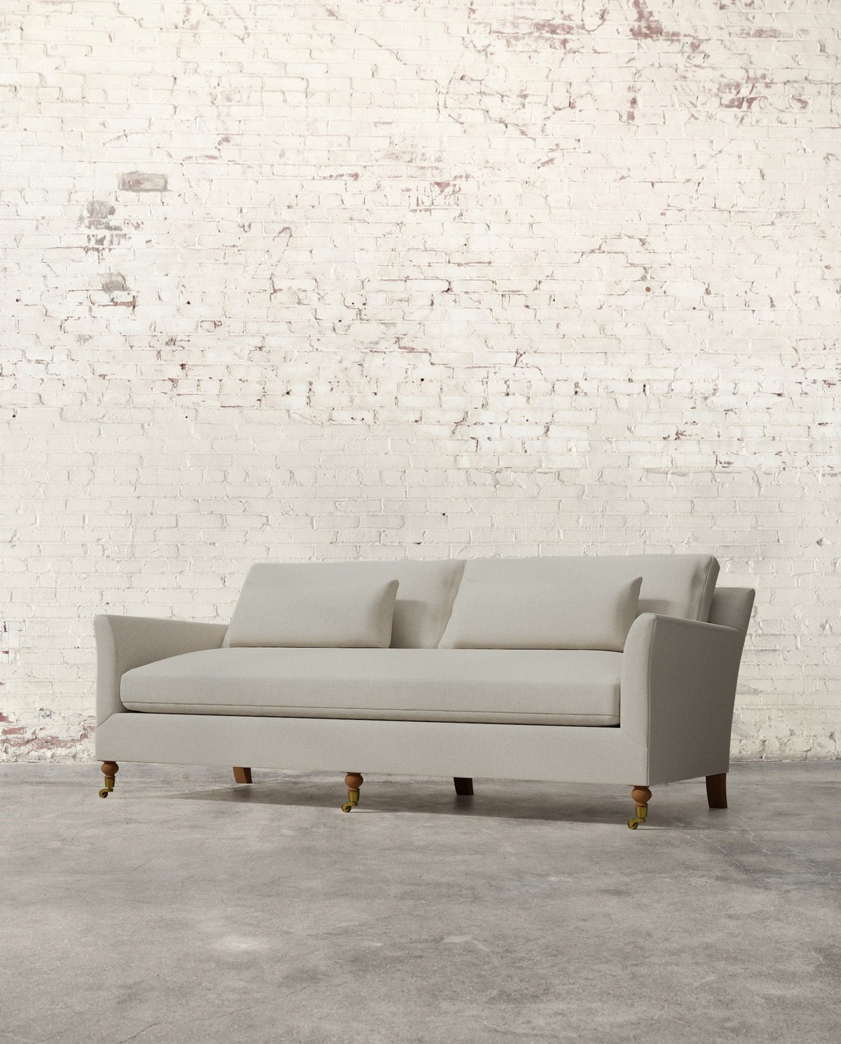 Mavelle Alfie 87" Bench Sofa with Brass Casters sofa - View 22