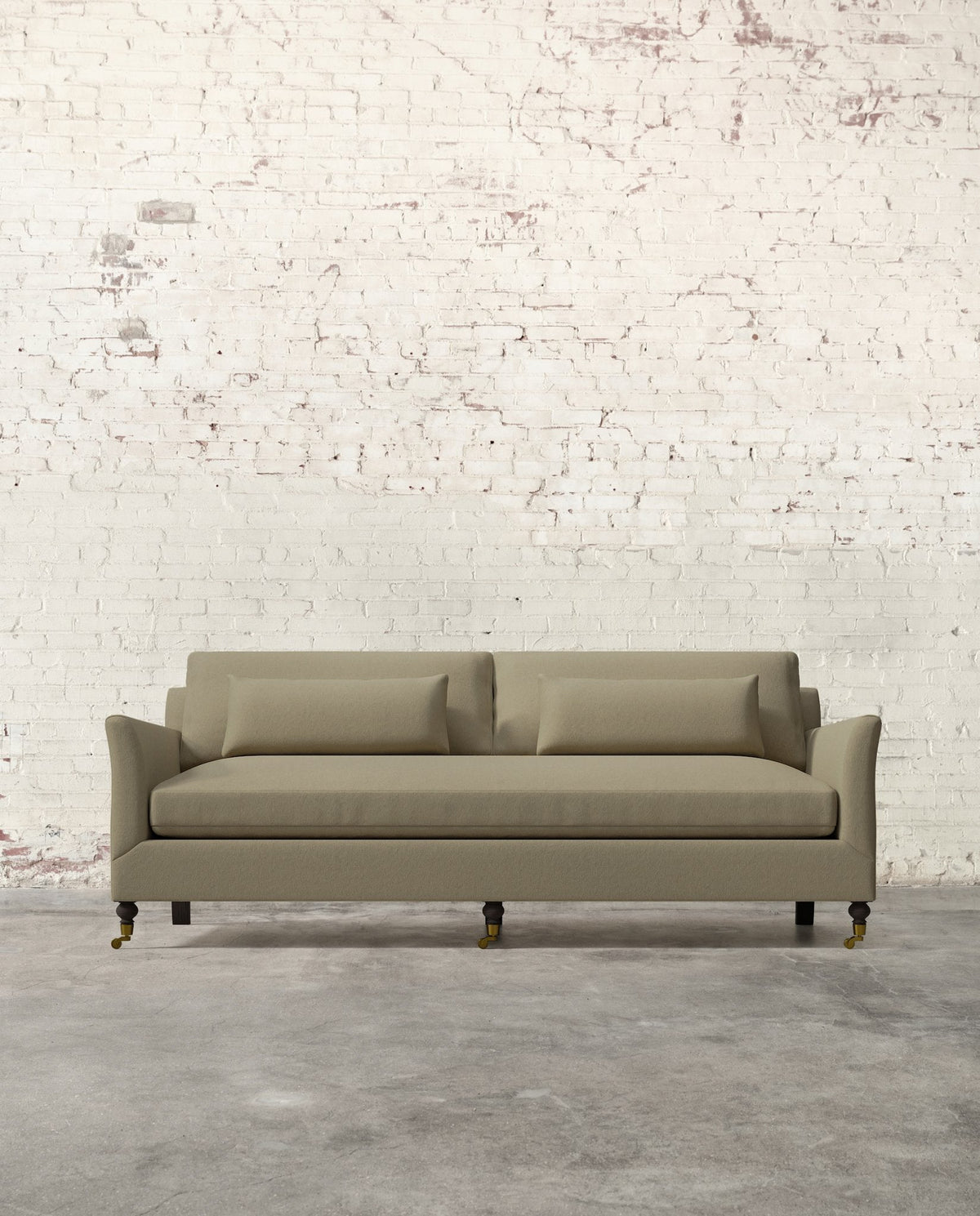 Mavelle Alfie 87" Bench Sofa with Brass Casters sofa - View 17