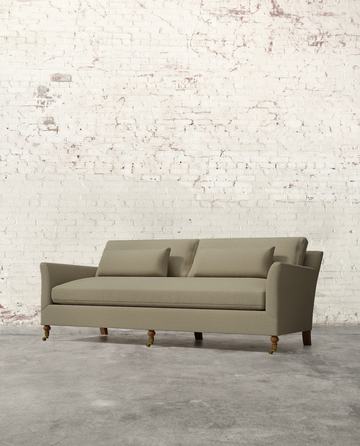Mavelle Alfie 87" Bench Sofa with Brass Casters sofa - View 27
