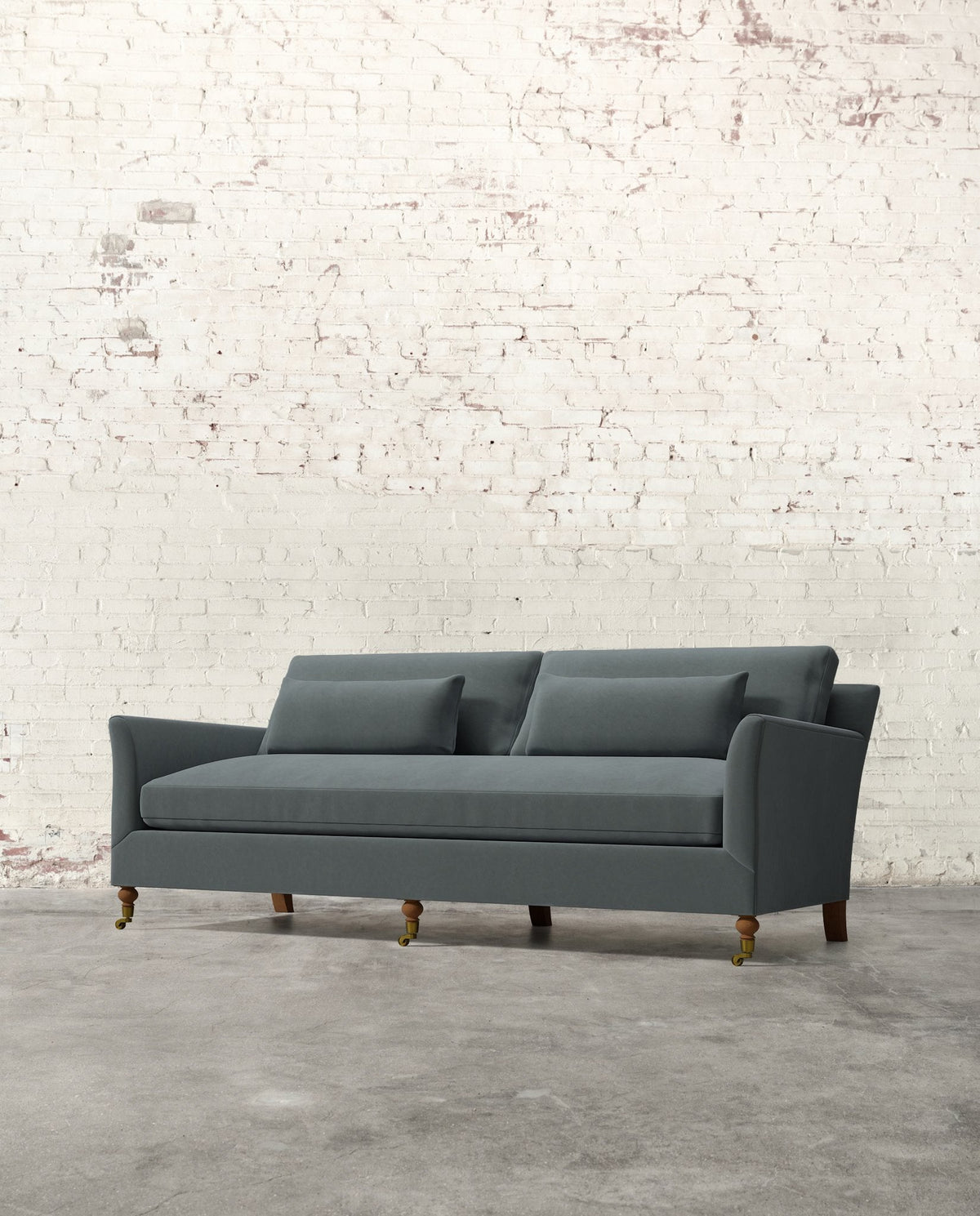 Mavelle Alfie 87" Bench Sofa with Brass Casters sofa - View 26