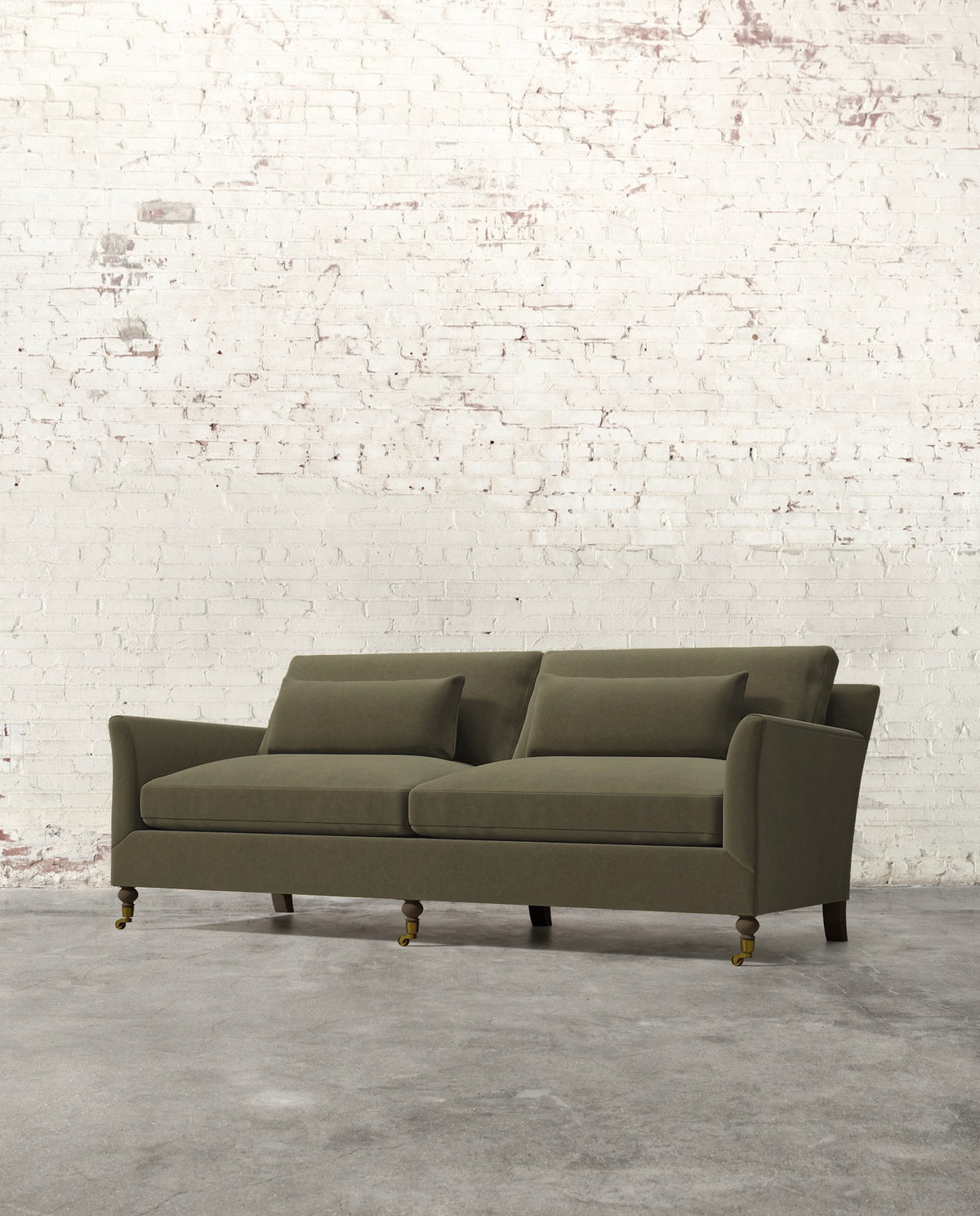 Mavelle Alfie 87" Sofa with Brass Casters sofa - View 14
