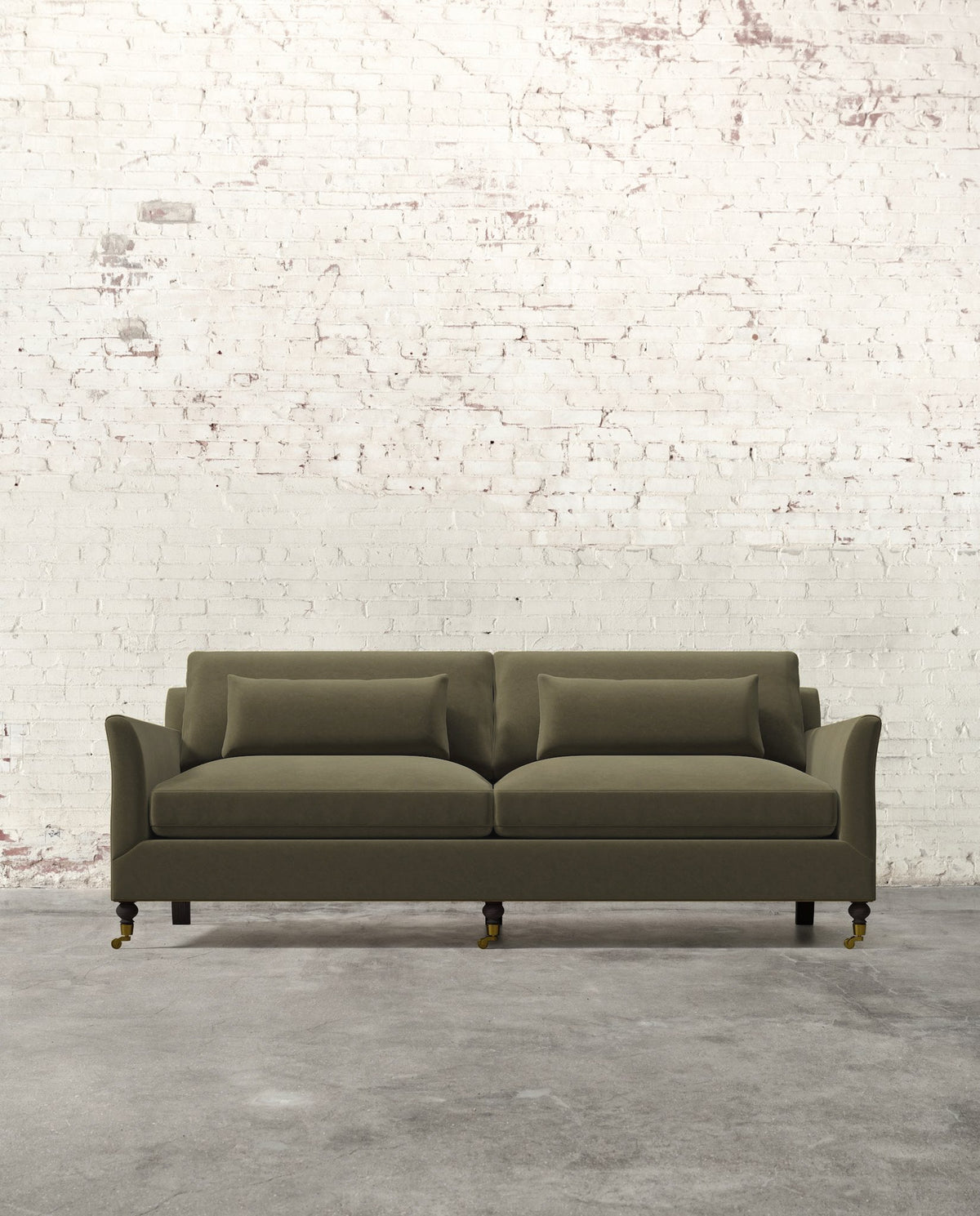 Mavelle Alfie 87" Sofa with Brass Casters sofa - View 31