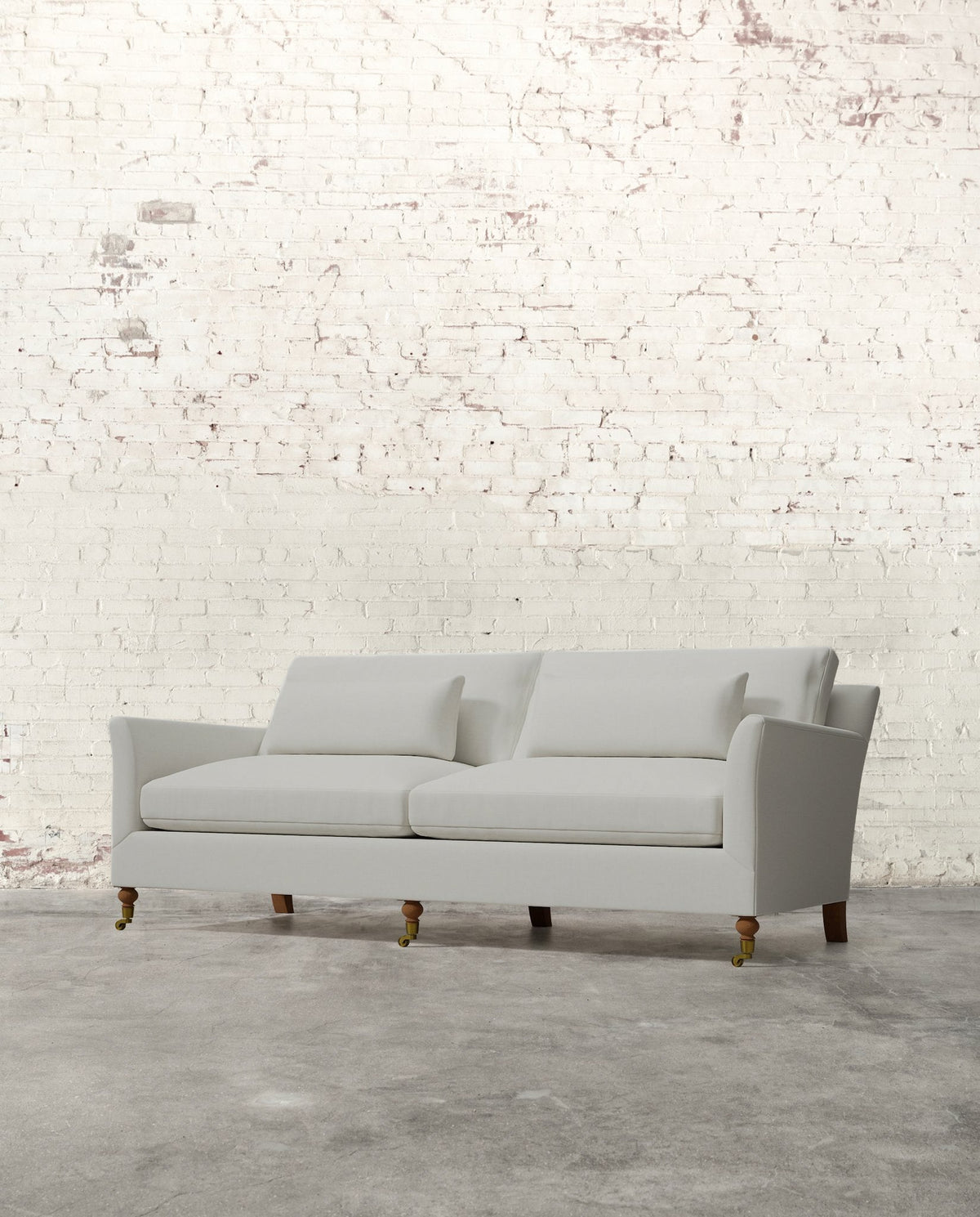 Mavelle Alfie 87" Sofa with Brass Casters sofa - Alternate View