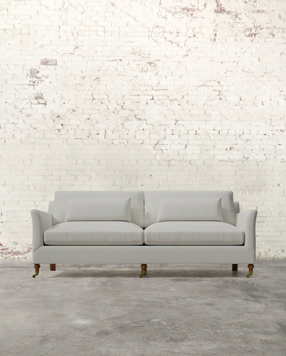 Mavelle Alfie 87" Sofa with Brass Casters sofa - View 7