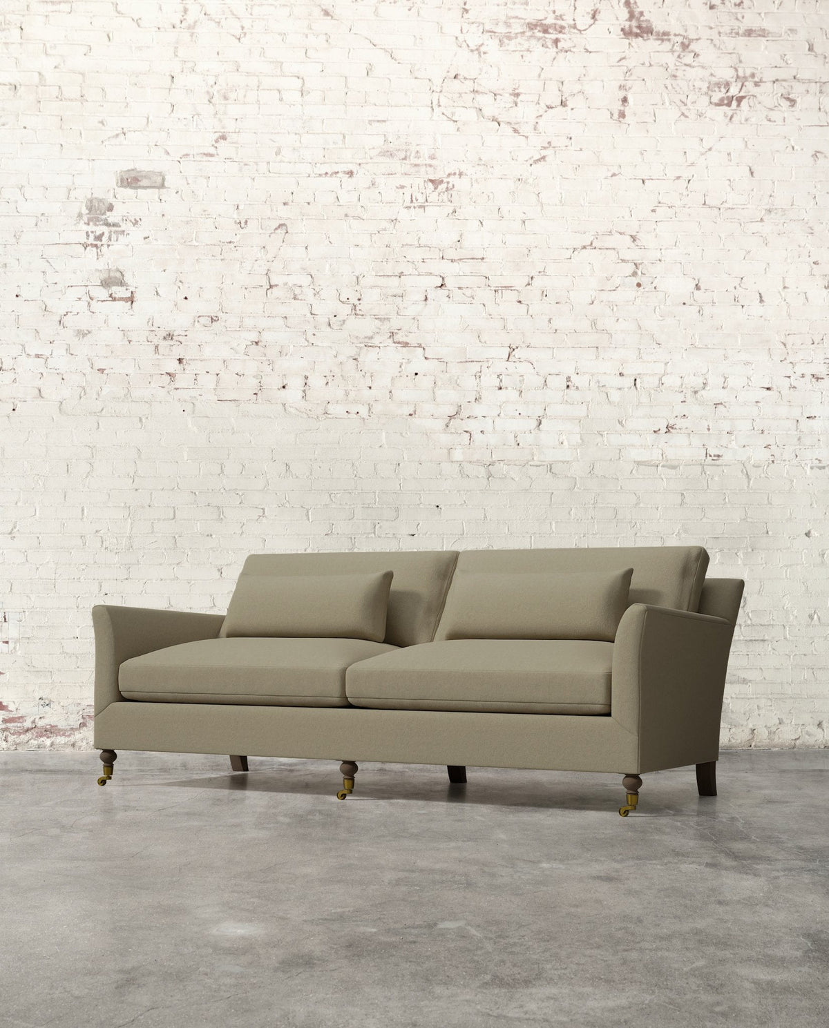 Mavelle Alfie 87" Sofa with Brass Casters sofa - View 11