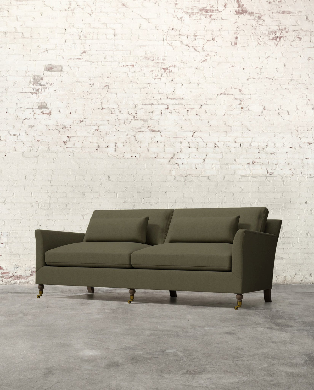 Mavelle Alfie 87" Sofa with Brass Casters sofa - View 9