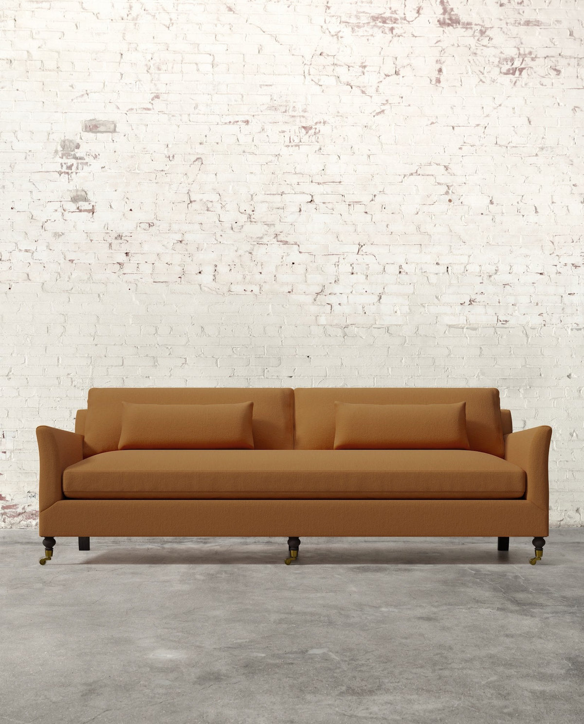Mavelle Alfie 97" Bench Sofa with Brass Casters sofa - View 11