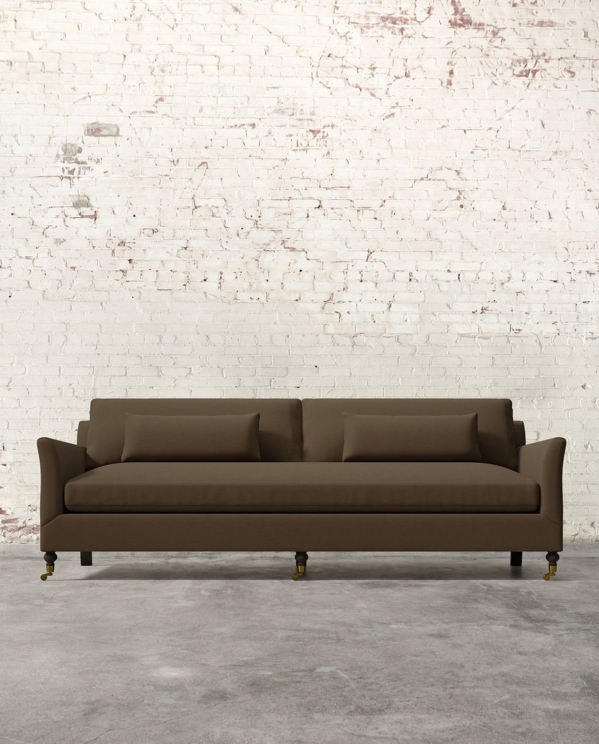 Mavelle Alfie 97" Bench Sofa with Brass Casters sofa - View 12