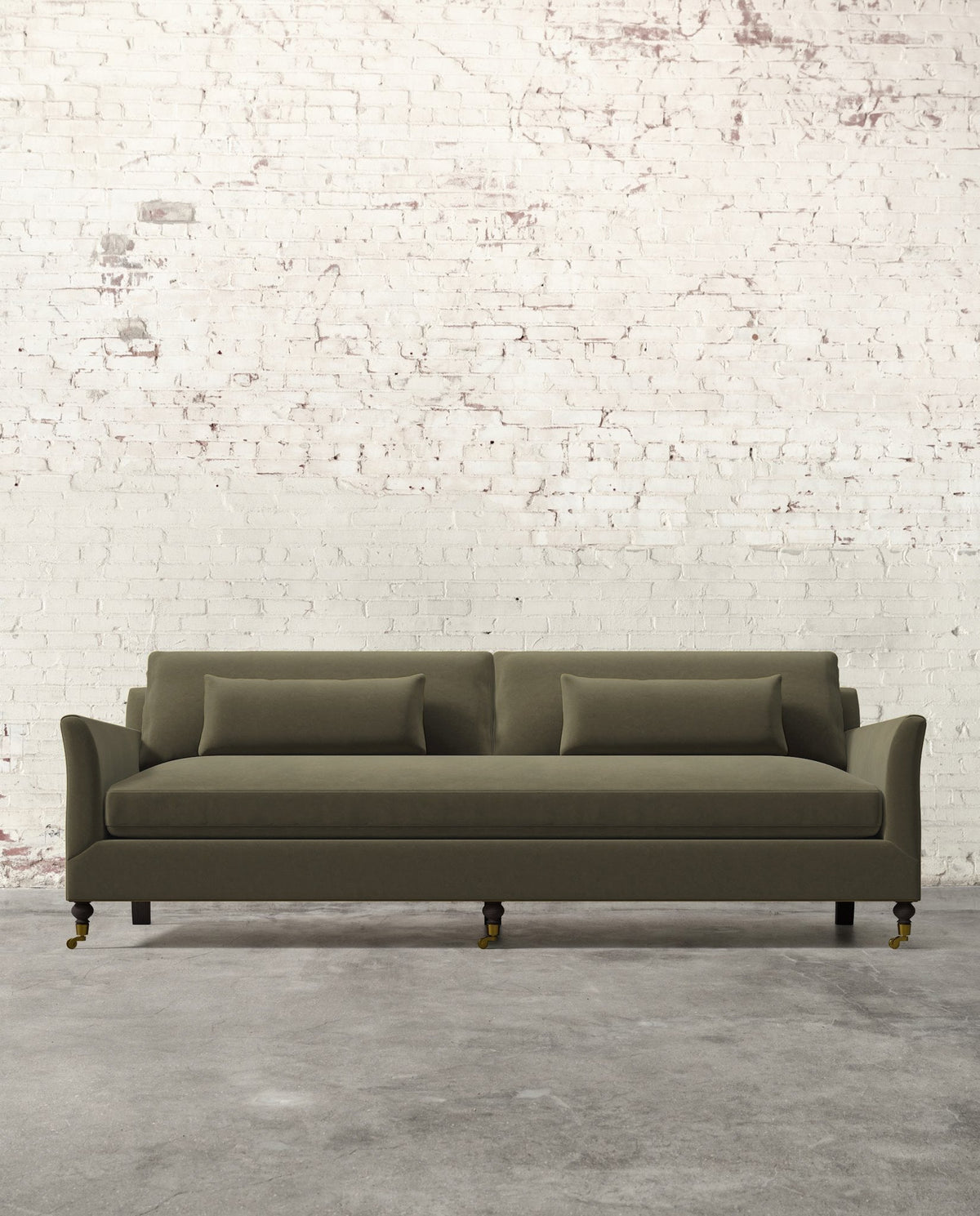 Mavelle Alfie 97" Bench Sofa with Brass Casters sofa - View 19