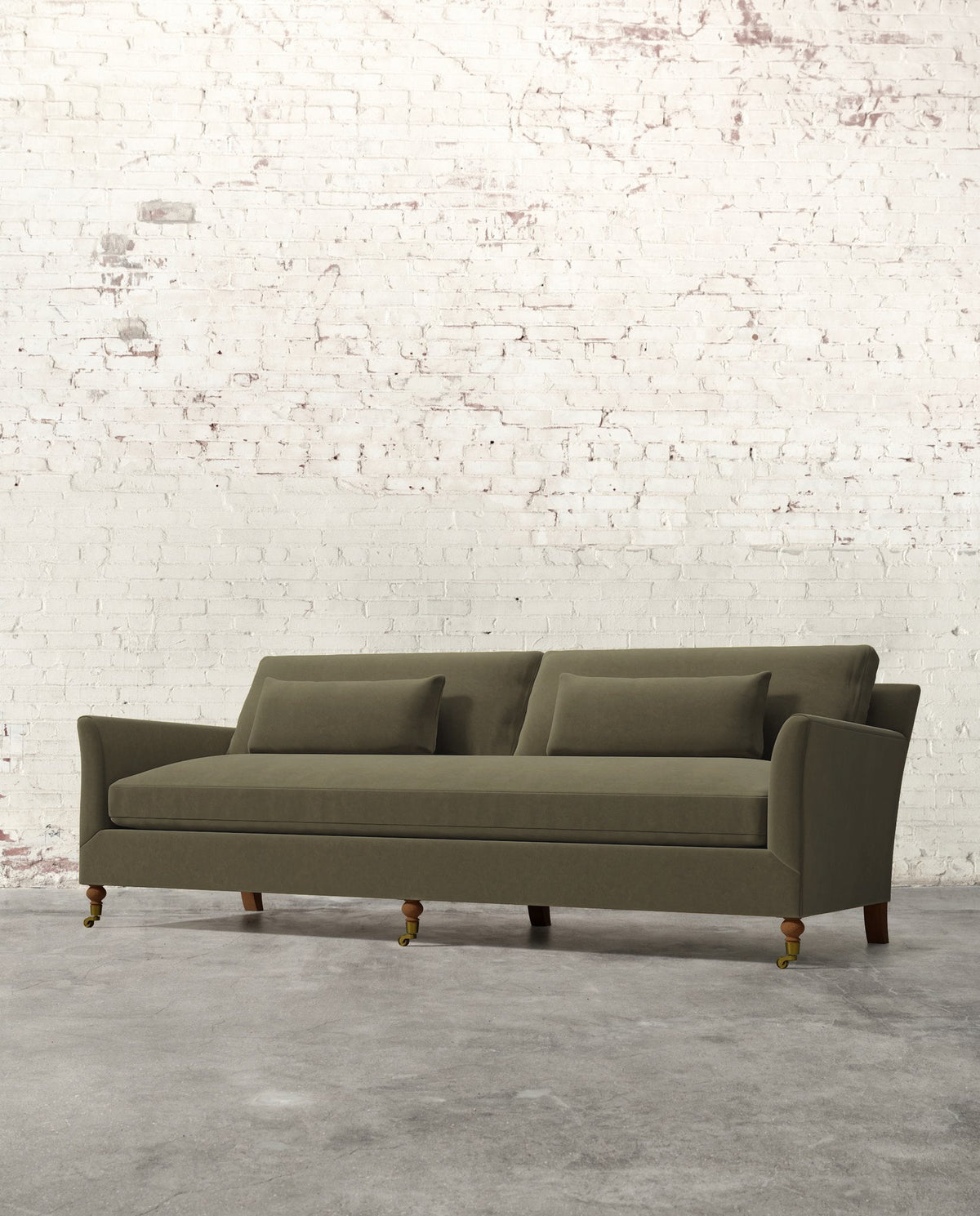 Mavelle Alfie 97" Bench Sofa with Brass Casters sofa - View 29