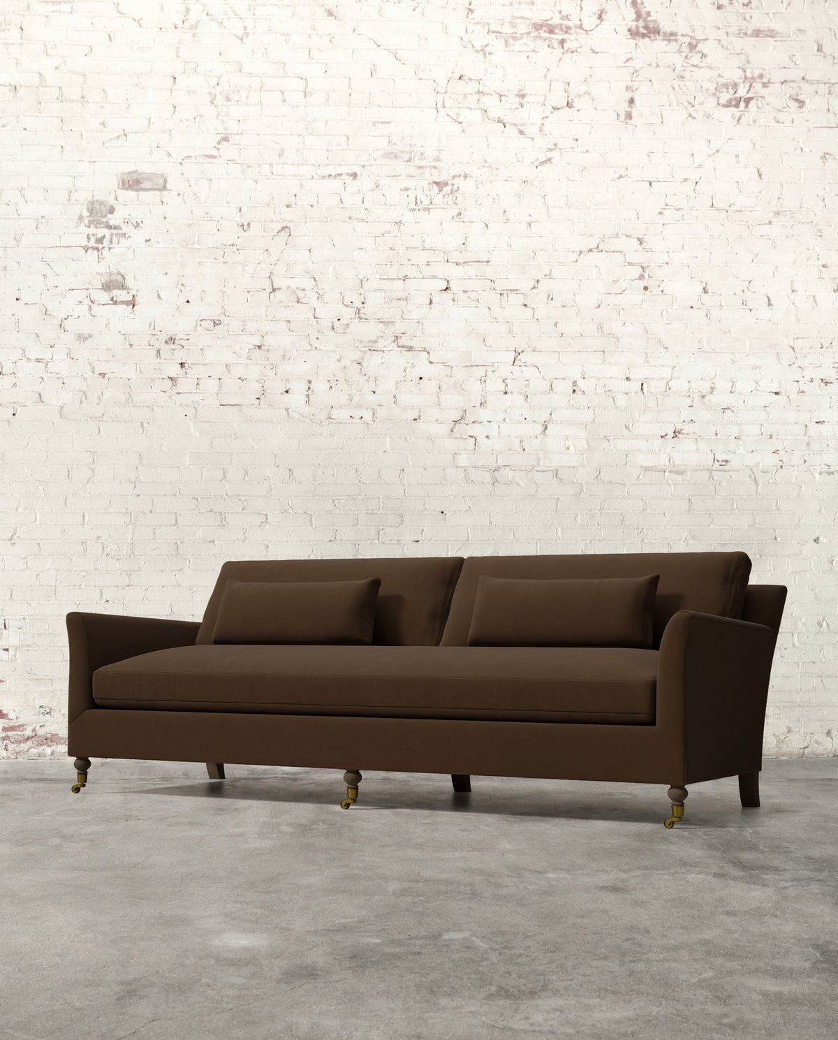 Mavelle Alfie 97" Bench Sofa with Brass Casters sofa - View 8