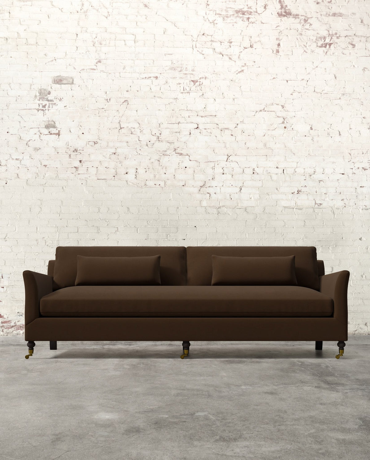 Mavelle Alfie 97" Bench Sofa with Brass Casters sofa - View 18