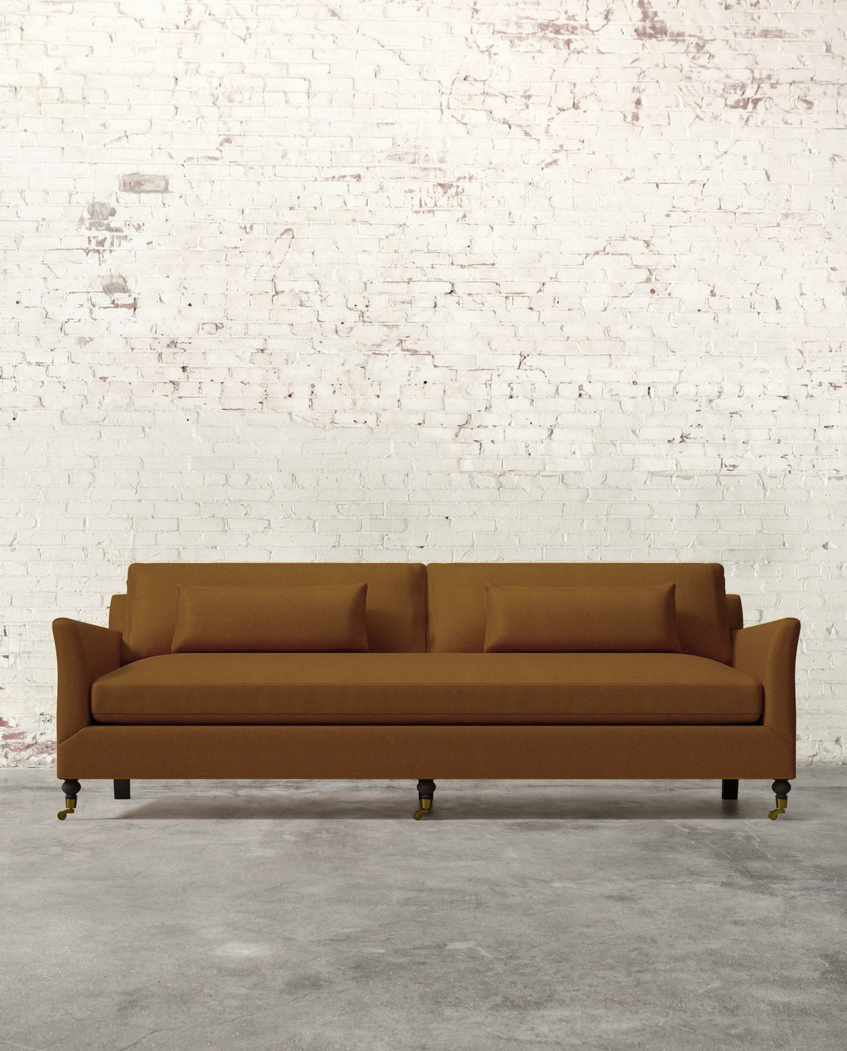 Mavelle Alfie 97" Bench Sofa with Brass Casters sofa - View 17
