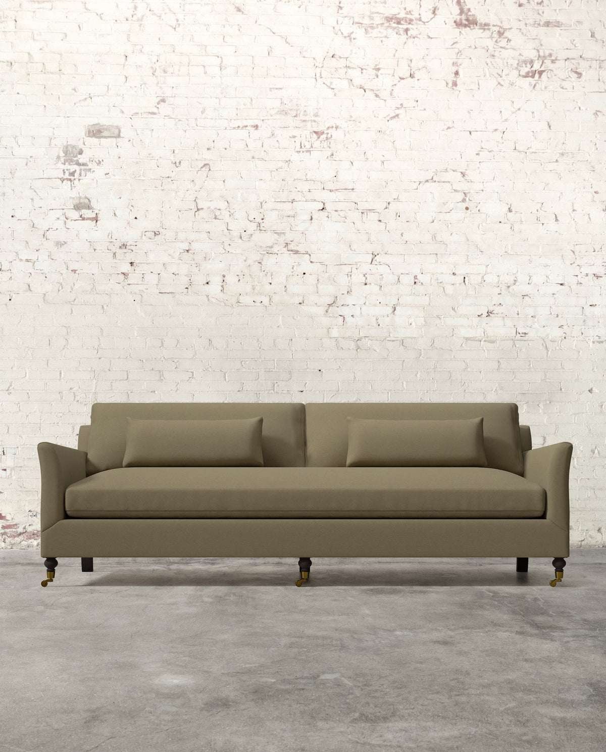 Mavelle Alfie 97" Bench Sofa with Brass Casters sofa - View 16